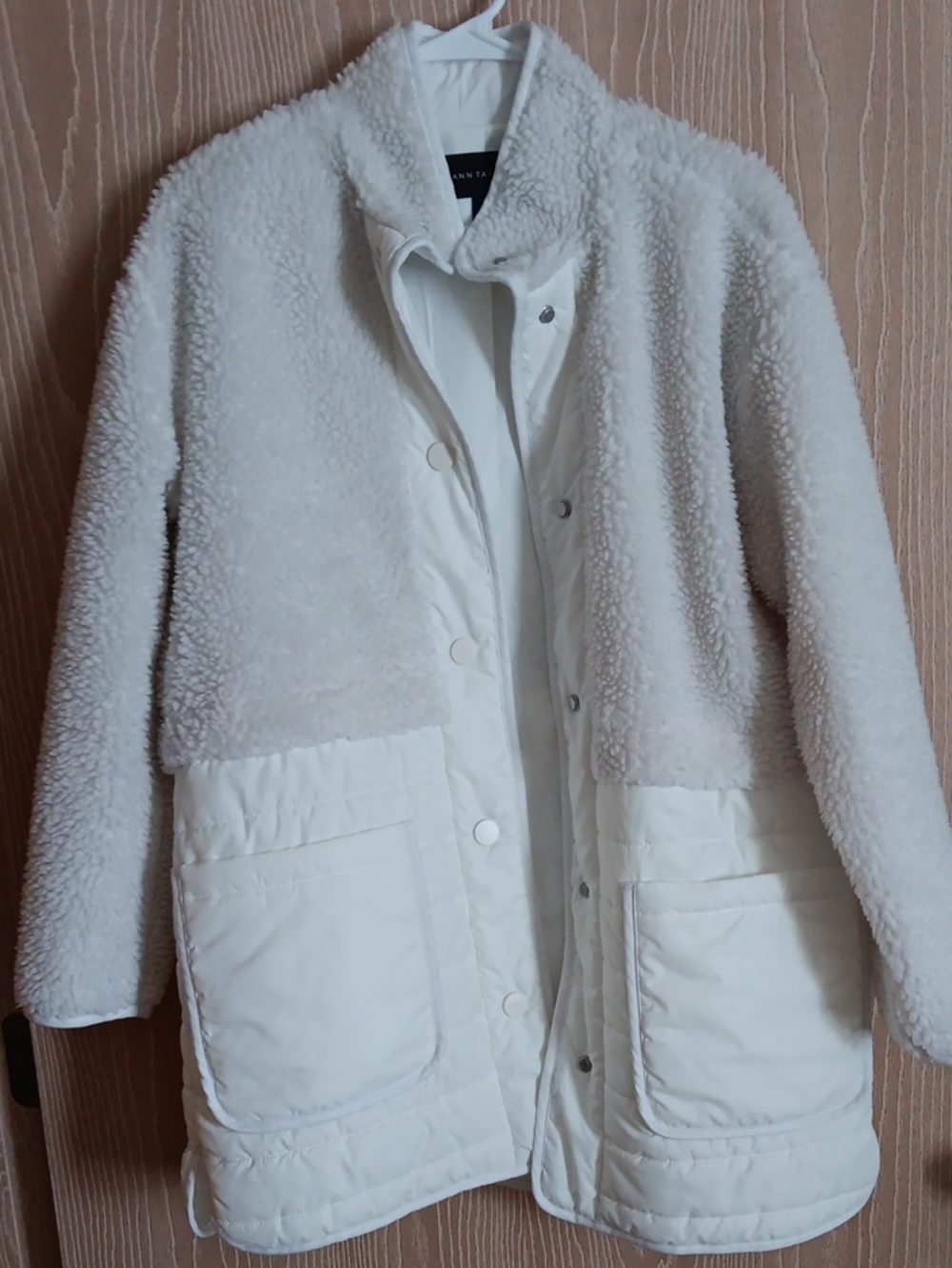 Ann Taylor Cream Teddy Sherpa Jacket